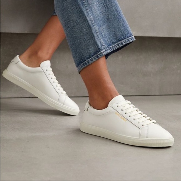 Saint Laurent Andy Low Optic White Sneakers